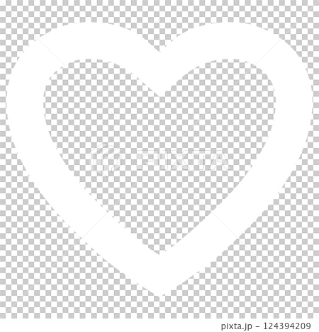 白色心形符號 124394209