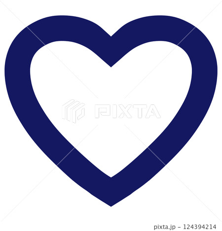青いハートマーク 124394214