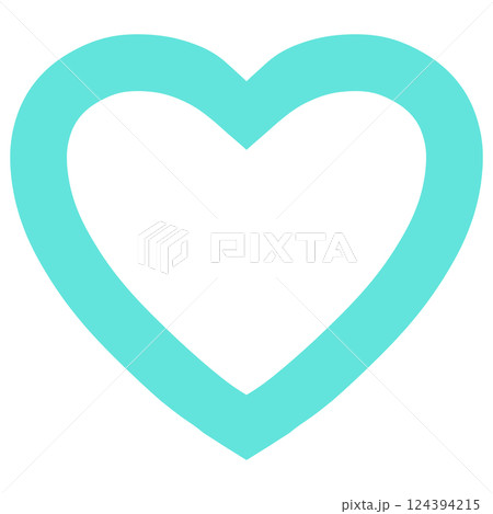 水色のハートマーク 水色のハートマーク 124394215