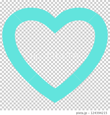 水色のハートマーク 水色のハートマーク 124394215