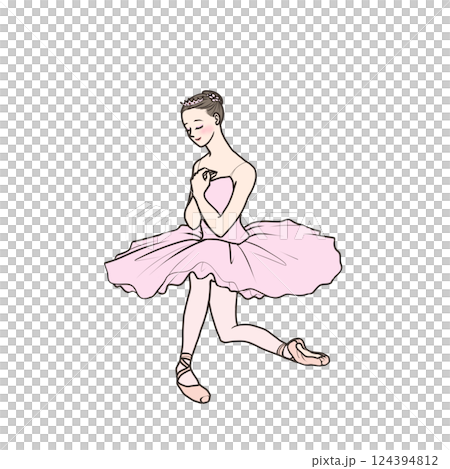 Ballet dancer taking a deep bow 124394812
