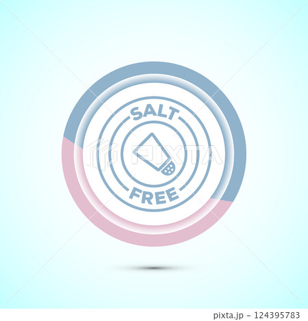 Salt free icon design illustration. No salt sign symbol, Sodium free icon, Button design Salt free icon design illustration. No salt sign symbol, Sodium free icon, Button design 124395783