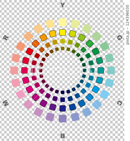 CMYK用のカラーチャート CMYK用のカラーチャート 124396030