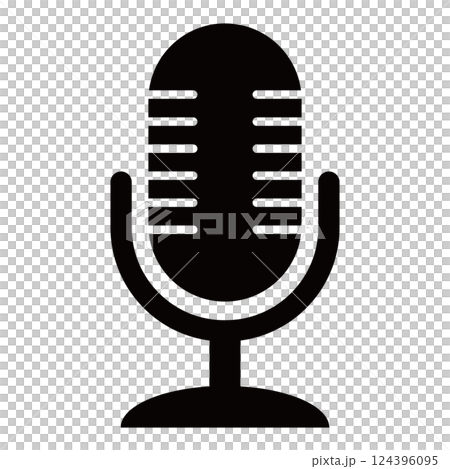 一個簡單的麥克風的插圖 一個簡單的麥克風的插圖 124396095