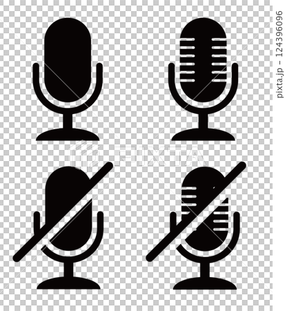 簡單的麥克風插圖集 簡單的麥克風插圖集 124396096