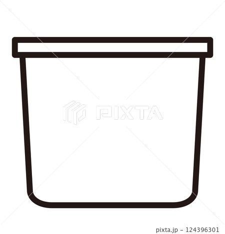深型の容器のイラスト 深型の容器のイラスト 124396301