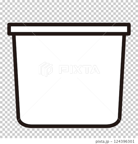 Illustration of a deep container 124396301