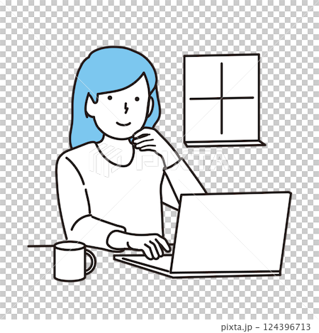 Women dealing with personal computers Women dealing with personal computers 124396713
