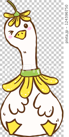 Cute Silly Goose Spring Cartoon Hand Drawn Cute Silly Goose Spring Cartoon Hand Drawn 124396750