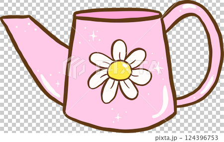 Watering Can Empty Hand Drawn Watering Can Empty Hand Drawn 124396753