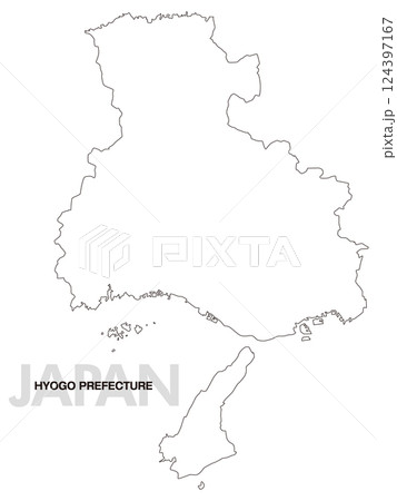 兵庫県の白地図 124397167