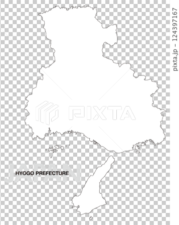 兵庫県の白地図 124397167