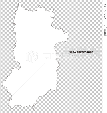 Blank map of Nara prefecture 124397235