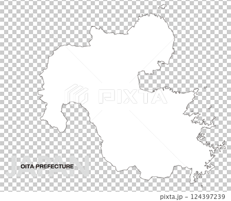 大分県の白地図 124397239