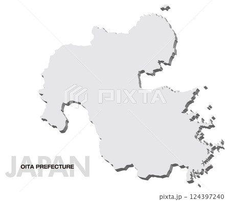 大分県の3D地図 124397240