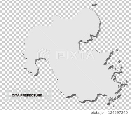 大分県の3D地図 124397240