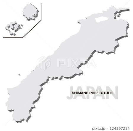 島根県の3D地図 124397254