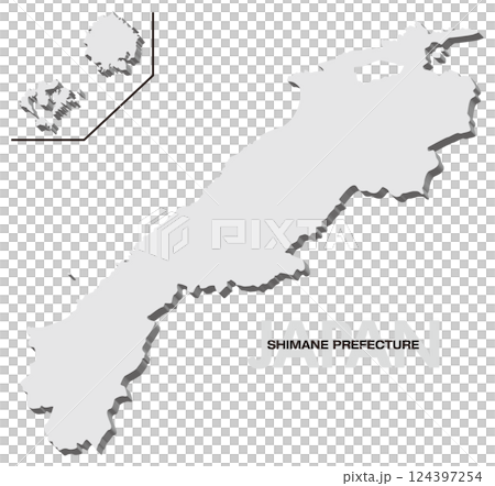 島根県の3D地図 124397254