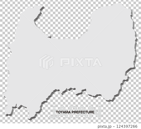 富山県の3D地図 富山県の3D地図 124397266