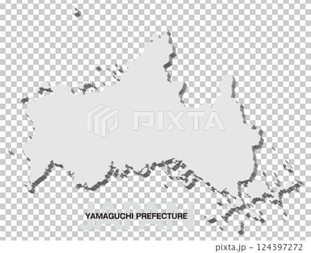 3D map of Yamaguchi Prefecture 124397272