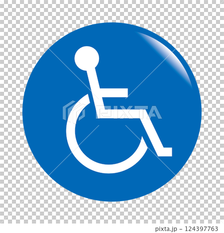 Wheelchair mark Wheelchair mark 124397763