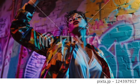 feminine queer man with androgynous body, non binary person self-expression concept, glamour homosexual guy portrait feminine queer man with androgynous body, non binary person self-expression concept, glamour homosexual guy portrait 124397917