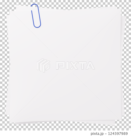 3D背景素材_紙とクリップ 124397989