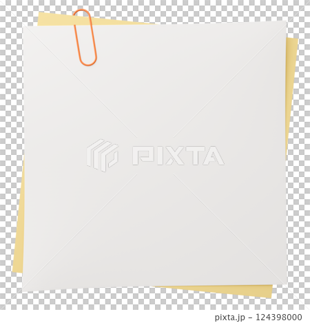 3D background material_paper and clip_yellow 124398000