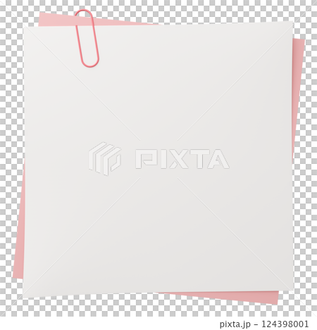 3D background material_paper and clips_pink 124398001