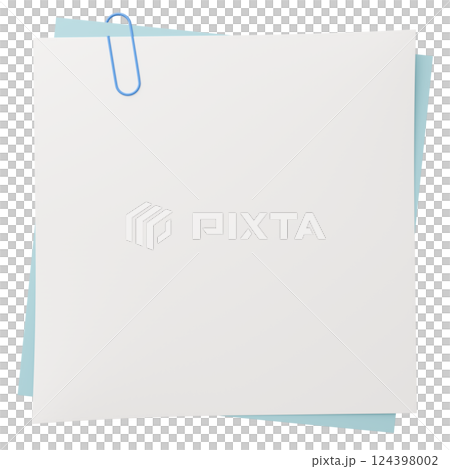 3D background material_paper and clip_light blue 124398002
