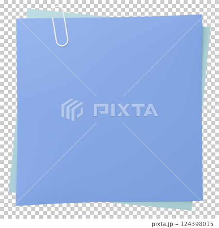 3D background material_paper and clip_blue 124398015