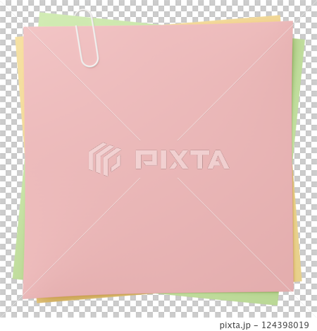 3D background material_paper and clips_colorful 124398019