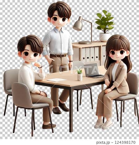 office worker in meeting room office worker in meeting room 124398170