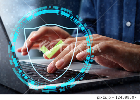 ゼロトラストセキュリティモデルとアーキテクチャ。ユーザー認証とアイデンティティ検証によるアクセス制御 124399307