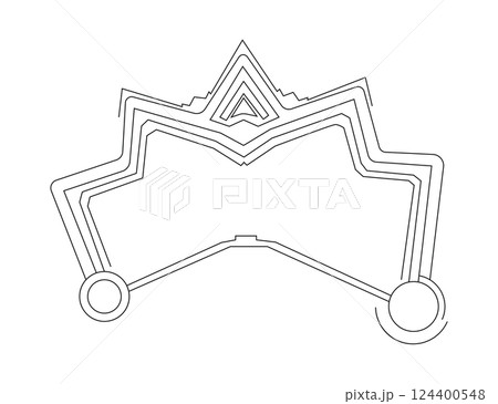 One-sided bastion fortress plan. Structure of fort walls with ravelins and fortifications. One-sided bastion fortress plan. Structure of fort walls with ravelins and fortifications. 124400548