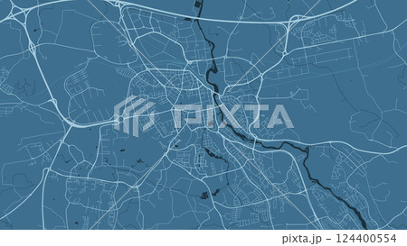 Blue Orebro map, city in Sweden. Streetmap, municipality area. 124400554