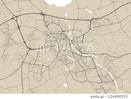 Map of Orebro, Sweden. City map, metropolitan area. 124400555