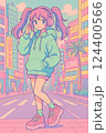 シティポップ風ストリートガール　 124400566