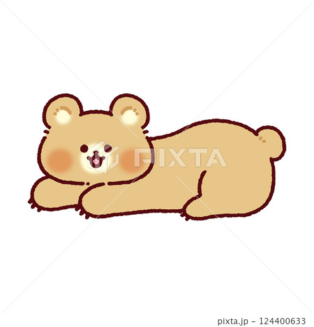 ニコニコご機嫌なふんわりクマのイラスト素材 [124400633] - PIXTA