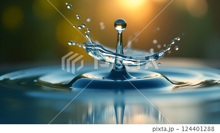Refreshing Water in Glass with Natural Sunlight Refreshing Water in Glass with Natural Sunlight 124401288