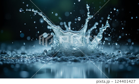 Water Splash Macro Photography Effect Water Splash Macro Photography Effect 124401427