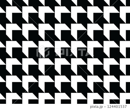 Seamless monochrome geometric pattern, decorative design 124401537