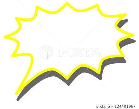 漫画で言葉やセリフを記入する吹き出しのイラスト 124401967