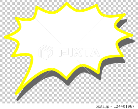 漫画で言葉やセリフを記入する吹き出しのイラスト 124401967