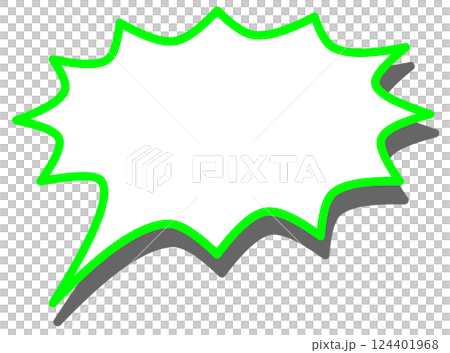 Illustration of speech bubbles used to write words and lines in manga 124401968
