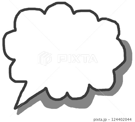 漫画で言葉や台詞を書込む吹き出しのイラスト 漫画で言葉や台詞を書込む吹き出しのイラスト 124402044