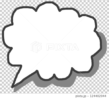 漫画で言葉や台詞を書込む吹き出しのイラスト 漫画で言葉や台詞を書込む吹き出しのイラスト 124402044