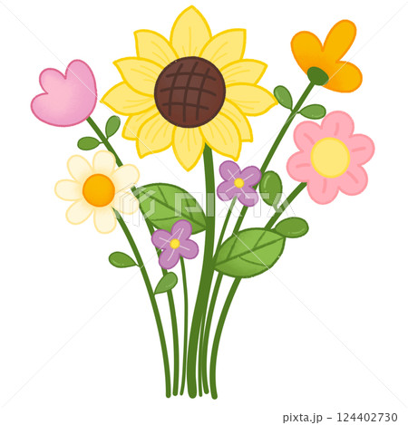 vector set of flowers 124402730