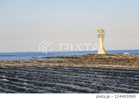 青島の先端にある日向青島灯台 青島の先端にある日向青島灯台 124403069
