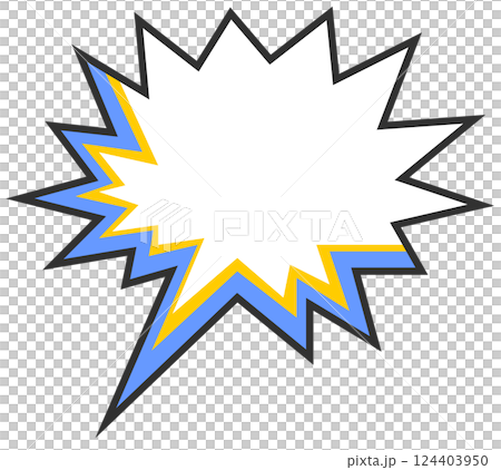 漫画で台詞やコメントを書込む吹出しのイラスト 漫画で台詞やコメントを書込む吹出しのイラスト 124403950